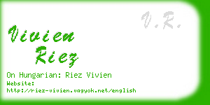 vivien riez business card